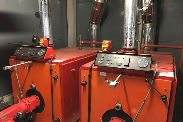 boilers in plant room