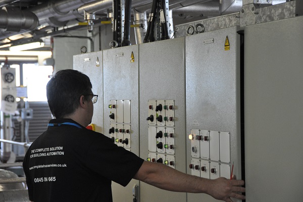 engineer servicing plant controls